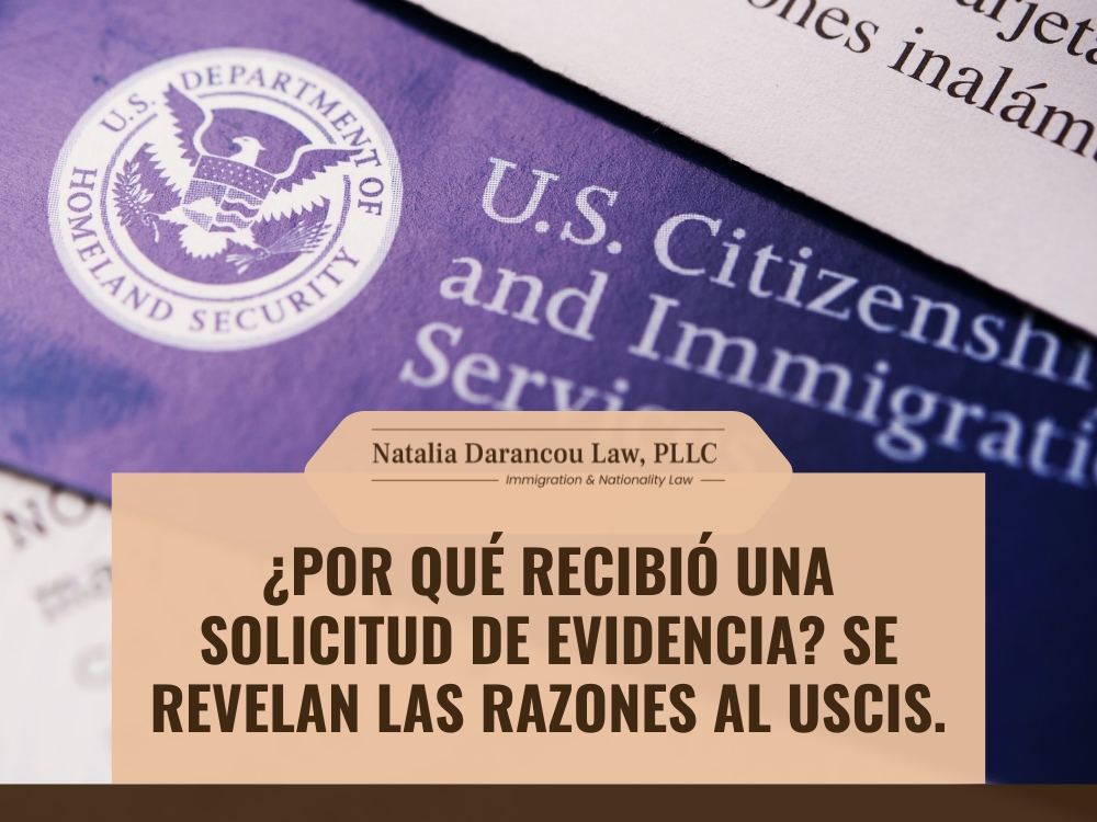 Solicitud de Evidencia - Por qué recibió una solicitud de evidencia - Darancou Law