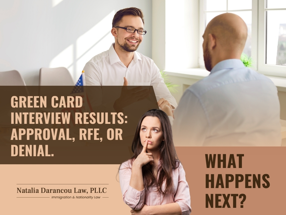 Green Card Interview - What Happens Next - Darancou Law