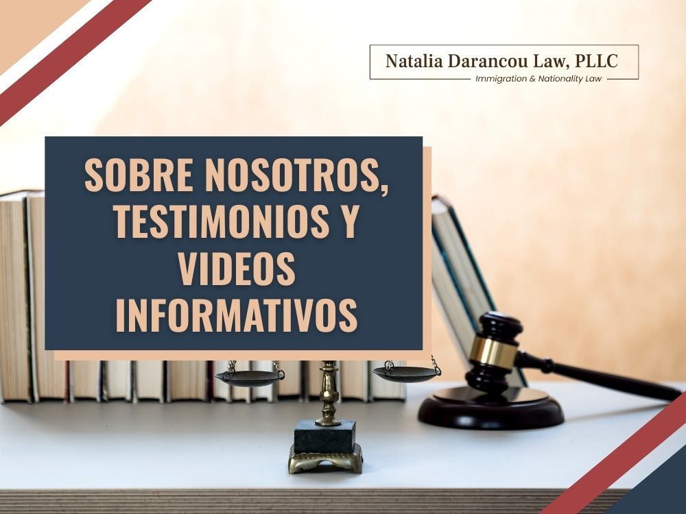 Mega Menu - Sobre Nosotros, Testimonios y Videos Informativos - Darancou Law